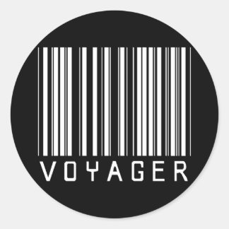 Voyager Bar Code Classic Round Sticker