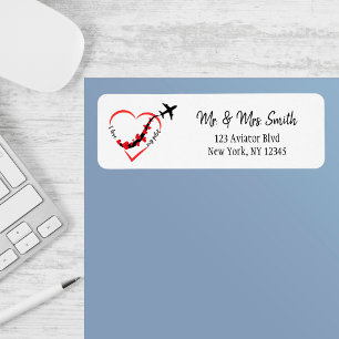 Voyager Coeurs d'avion avec I Love My Pilot Text