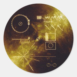 Voyager Golden Record Classic Round Sticker