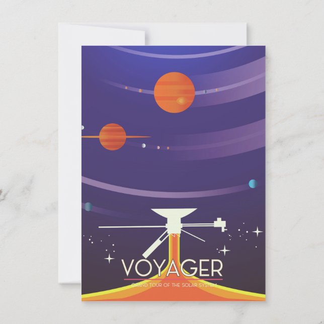 Voyager Grand Tour Science poster Invitation (Back)