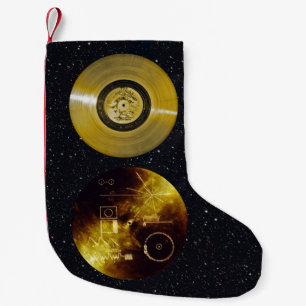 Voyager Spacecraft Golden Record and Cover Small Christmas Stocking