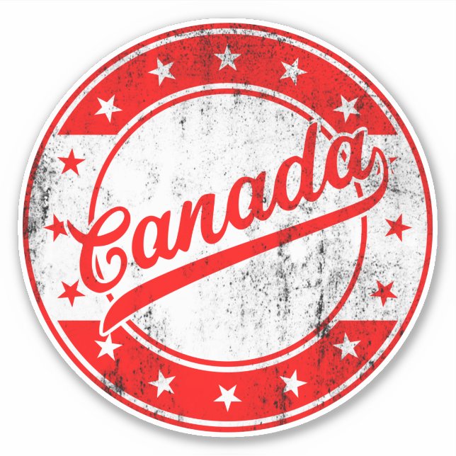 Voyageur mondial - Autocollant Canada (Devant)