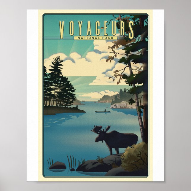 Voyageurs National Park Litho Artwork Poster (Front)