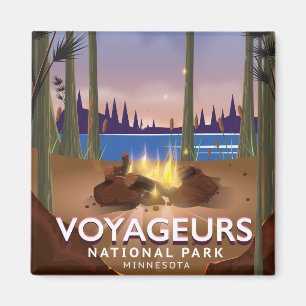 Voyageurs National Park Minnesota travel poster Magnet