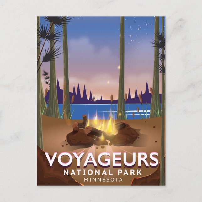 Voyageurs National Park Minnesota travel poster Postcard (Front)