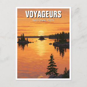 Voyageurs National Park Minnesota Travel Sunset Postcard