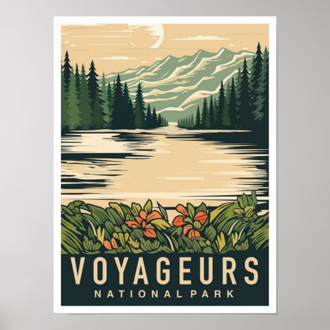 Voyageurs National Park Minnesota USA Travel Poster (Front)