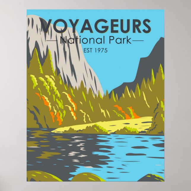 Voyageurs National Park Minnesota Vintage Poster (Front)