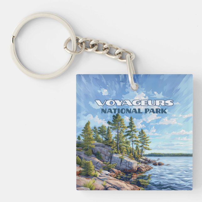 Voyageurs National Park Rainy Lake Minnesota Keychain (Front)