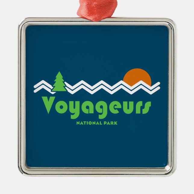 Voyageurs National Park Retro Metal Ornament (Front)
