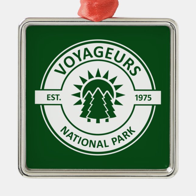 Voyageurs National Park Sun Trees Metal Ornament (Front)