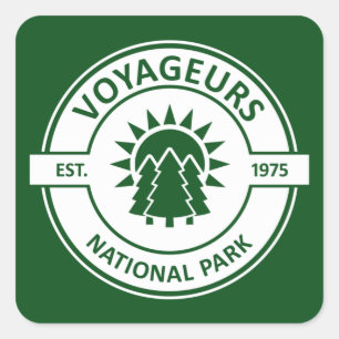 Voyageurs National Park Sun Trees Square Sticker