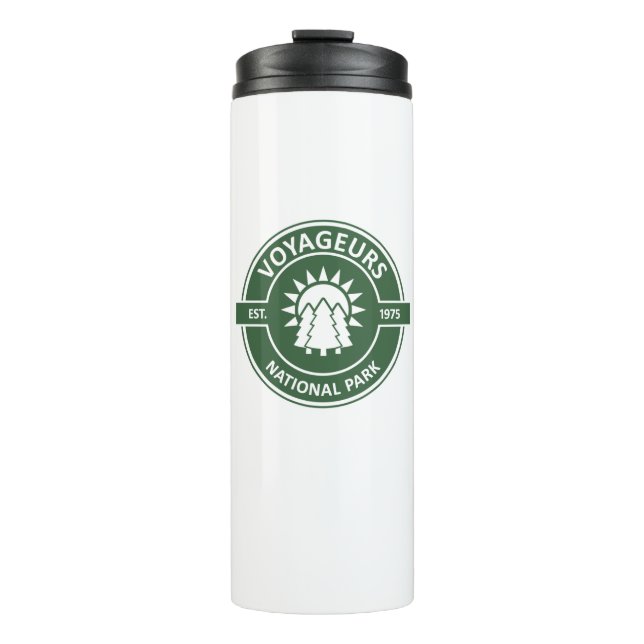 Voyageurs National Park Sun Trees Thermal Tumbler (Front)