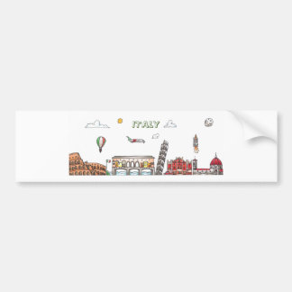 Voyagez dans le monde - Italie Bumper Sticker