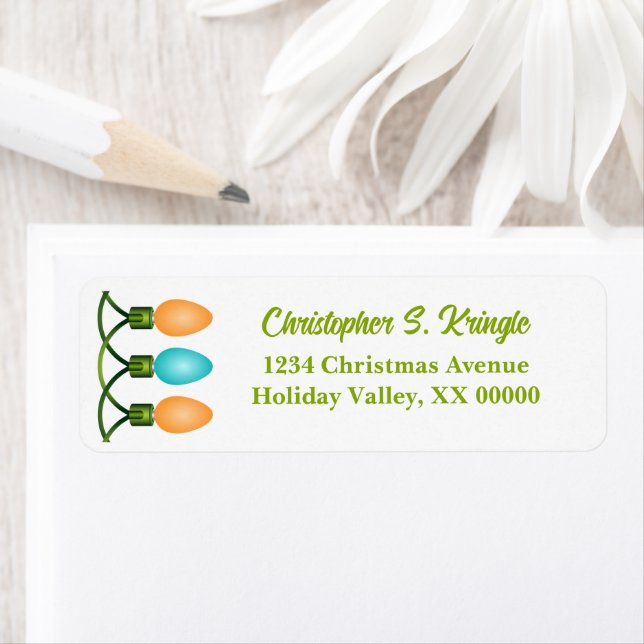 Voyants de Noël Trio Orange et Bleu Personnalisé (En situation)