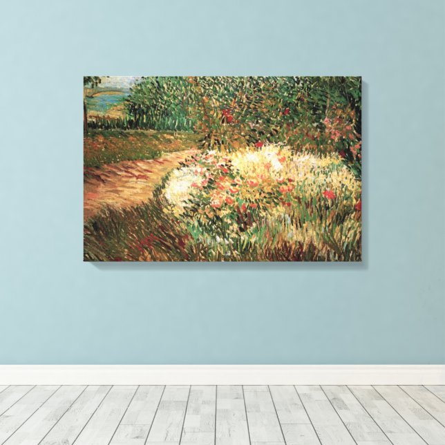 Voyer d'Argenson Park Asnieres by Vincent van Gogh Canvas Print (Insitu(Wood Floor))