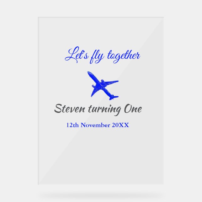 Voyons ensemble l'avion de premier anniversaire bl (Recto)