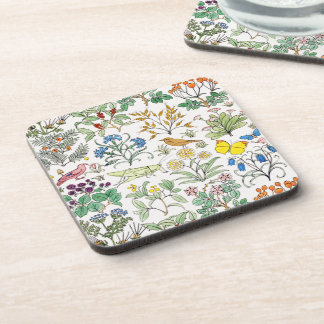 Voysey Apothecary's Garden Cork Coaster Set