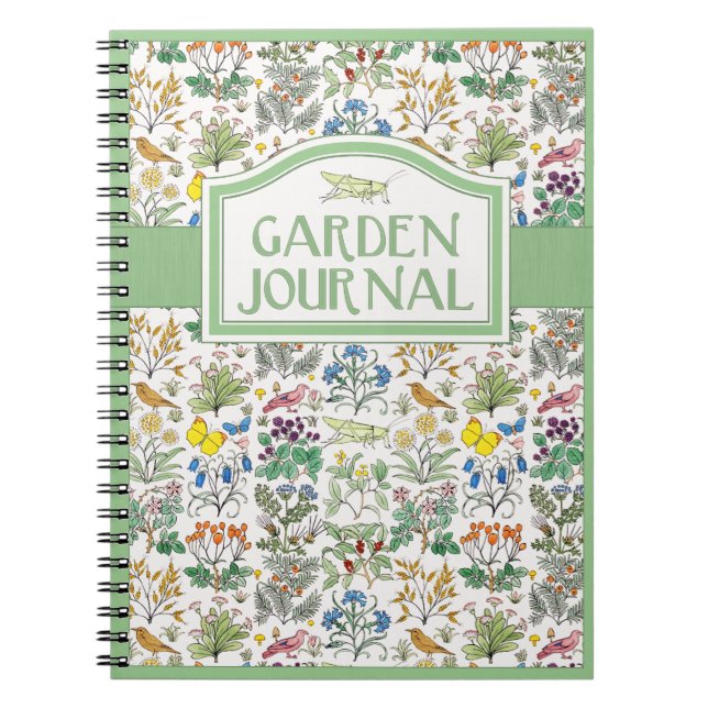 Voysey Apothecary's Garden Journal Notebook (Front)