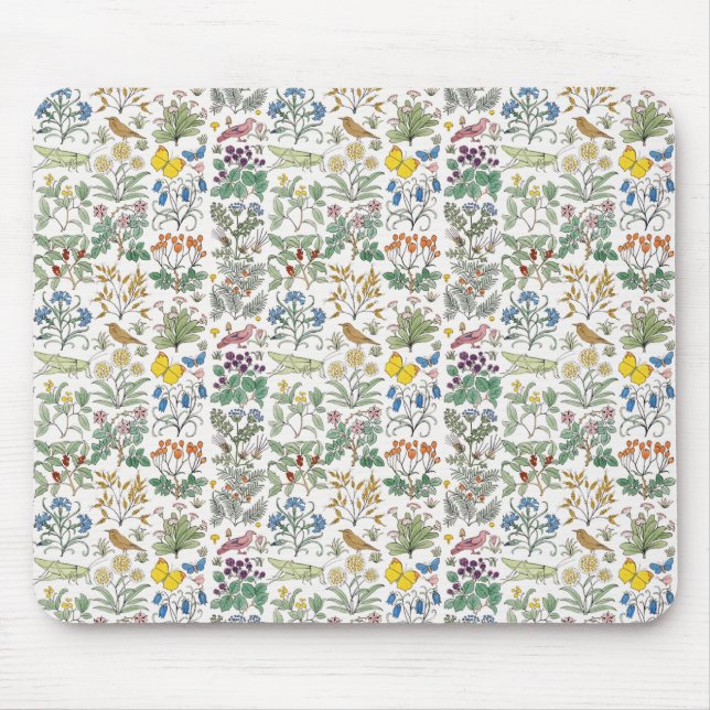 Voysey Apothecary's Garden Pattern Mousepad (Front)