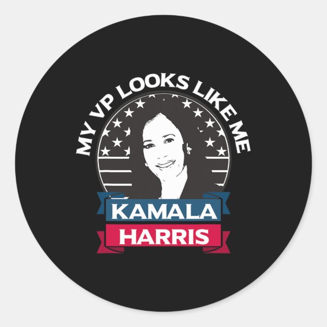 Vp Looks Like Me Kamala Harris First Woman Vice Pr Classic Round Sticker (Front)
