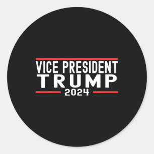 Vp Trump Funny Biden Election Vp Trump 2024 1  Classic Round Sticker
