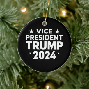VP Trump Funny Election Joe Biden Funny Quote  Ceramic Ornament