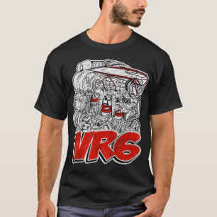 VR6 Engine Distressed Design T-Shirt