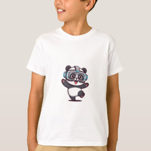 VR Gaming Panda Virtual Reality Kids T-Shirt