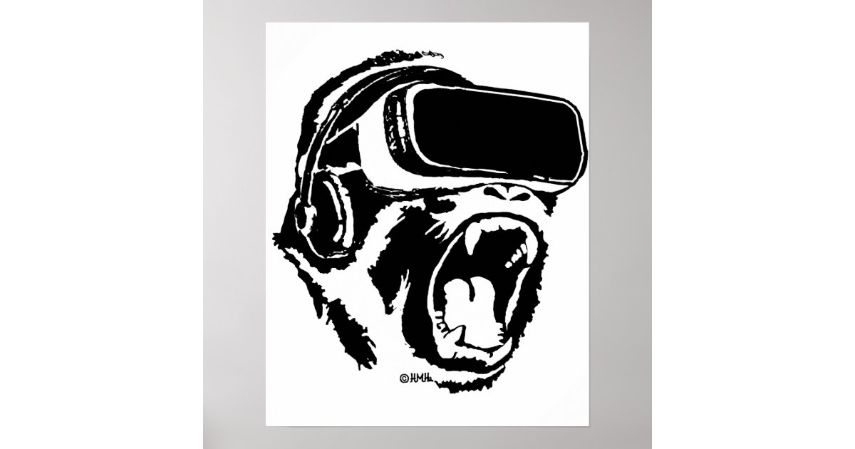 VR Gorilla Poster Zazzle