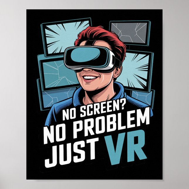 Vr Headset For Gamers Exploring Augmented Reality  Poster (Front)