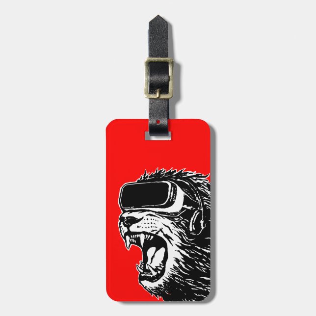 VR Lion Luggage Tag (Front Vertical)