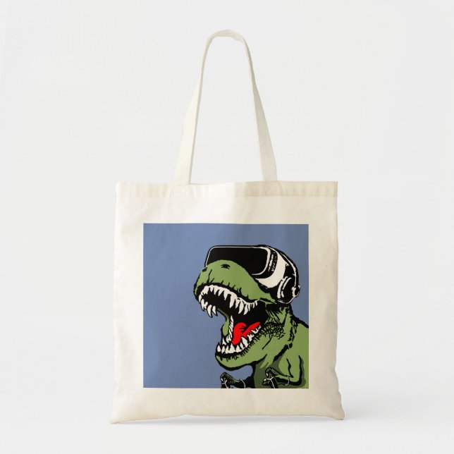 VR T-rex Tote Bag (Front)