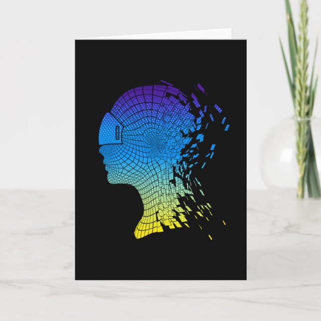 VR Virtual Reality Headset Design Card (Front)