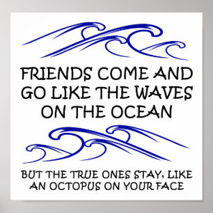 Vrai Ami Octopus Funny Poster
