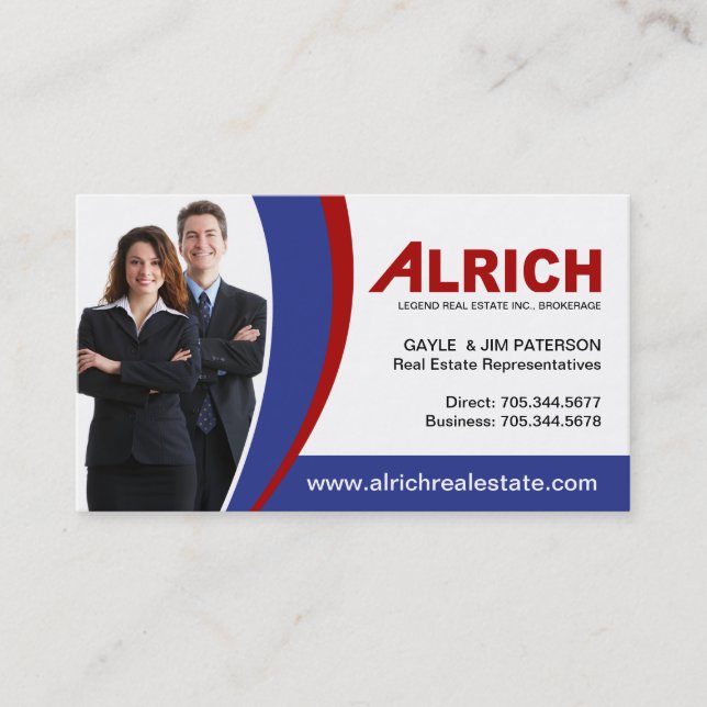 Vrai carte de visite d'agent immobilier (Devant)