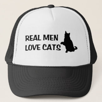 Vrai casquette de chats d'amour d'hommes