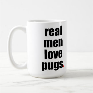 Vraie tasse de carlins d'amour d'hommes