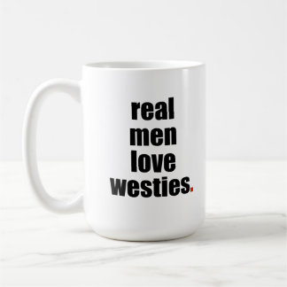 Vraie tasse de Westies d'amour d'hommes