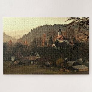 Vraiment difficile Jigsaw Puzzles Village d'automn