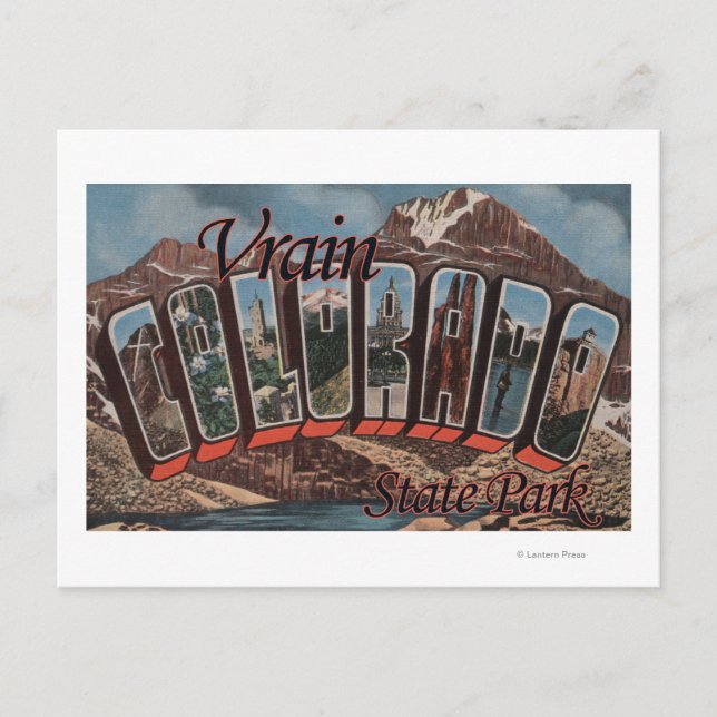Vrain State Park, Colorado - Large Letter Scenes Postcard (Front)