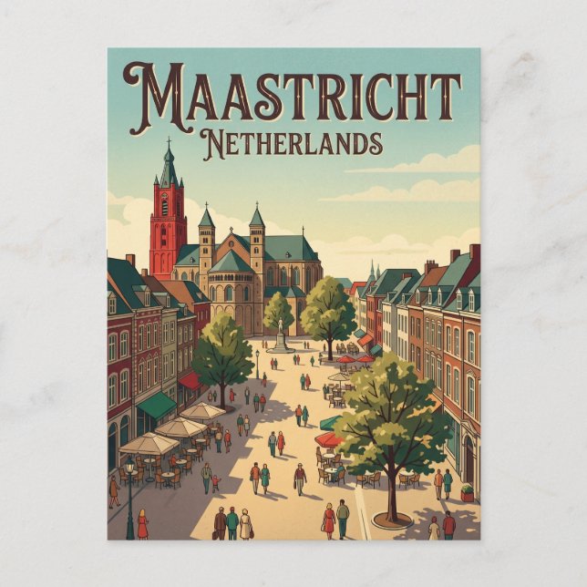 Vrijthof Square, Maastricht Netherlands Postcard (Front)