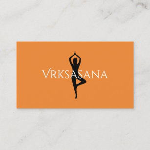 Vrksasana ( Tree Pose) Chakra Colour Yoga Studio Business Card