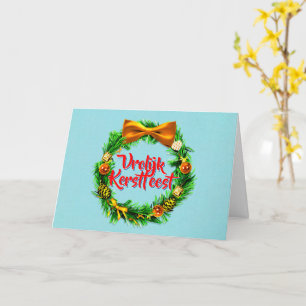 Vrolijk Kerstfeest Dutch Merry Christmas Greeting Card