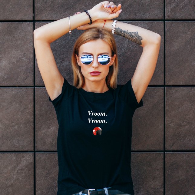 Vroom. Vroom motorcycle t-shirt for women (Creator Uploaded)