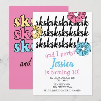 VSCO Girl Birthday Party Invitation