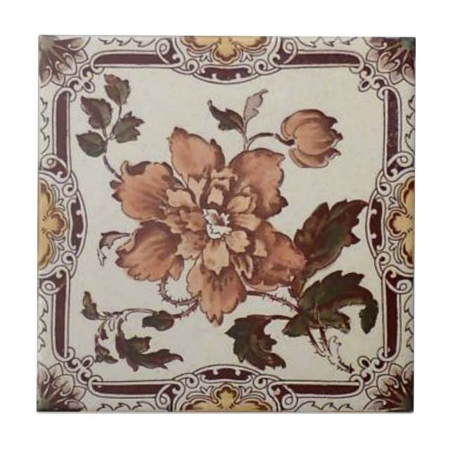 VT0091 Reproduction Antique Transferware Tile (Front)