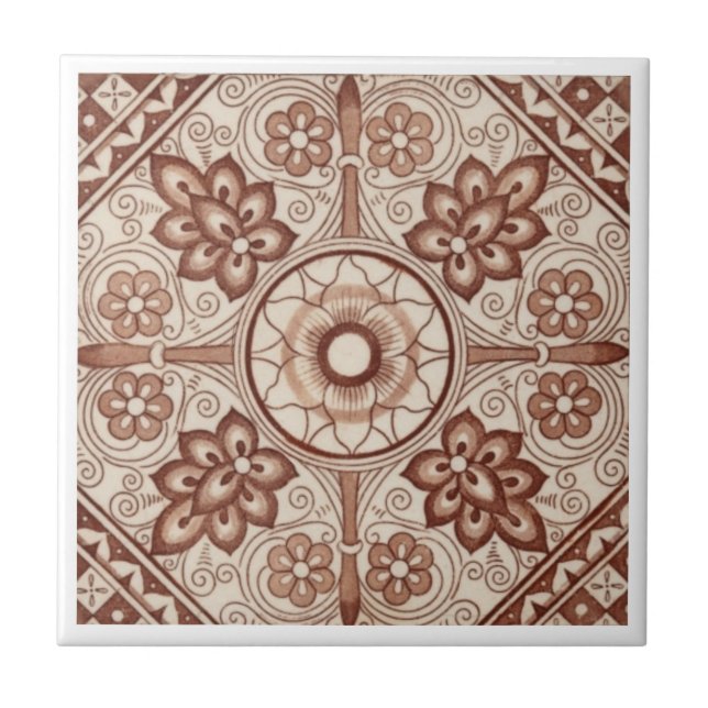 VT0100 Reproduction Antique Transferware Tile (Front)