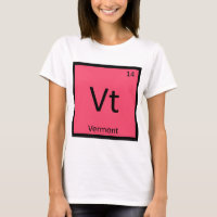 Vt - Vermont State Chemistry Periodic Table Symbol