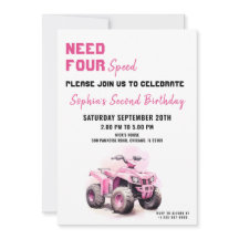 VTT rose modifiable Invitation Anniversaire